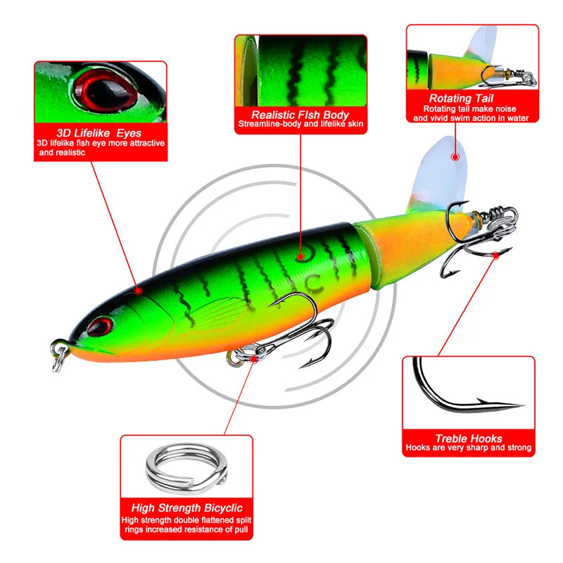 Whopper Plopper Topwater Fishing Lure 13g 15g 36g Floating Lure